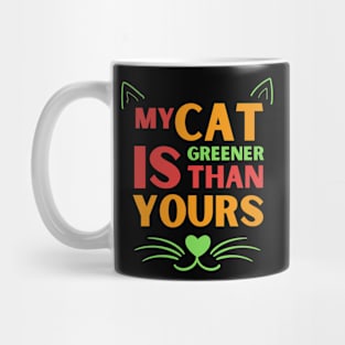 My cat is Greener than Yours Mug